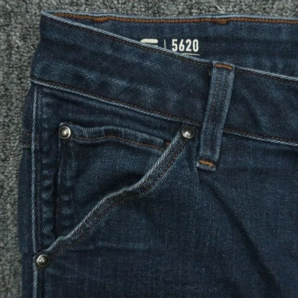 G Star Raw Jeans Mens 32x32 Blue 5620 3D Slim 5 Pocket Denim Button Fly